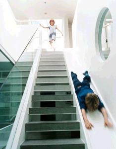 indoor slides on a passion for homes blog hall stairs